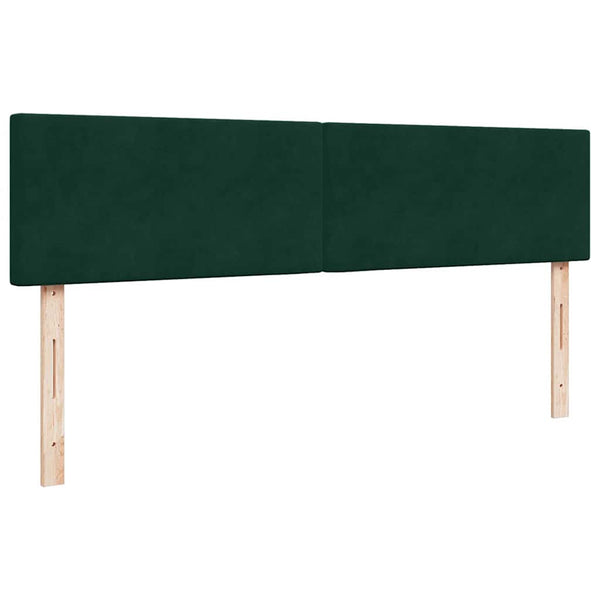 Ottoman Bett mit Matratzen & LEDs Dunkelgrün 180x200 cm