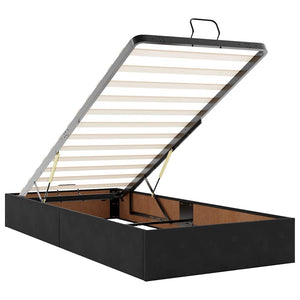 vidaXL Ottoman Bed with Mattresses Black 80x200 cm Velvet