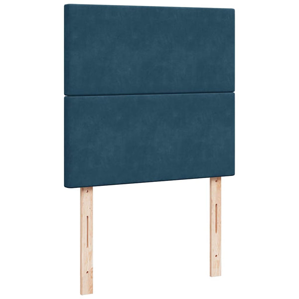 vidaXL Ottoman Bed with Mattresses Dark Blue 80x200 cm Velvet