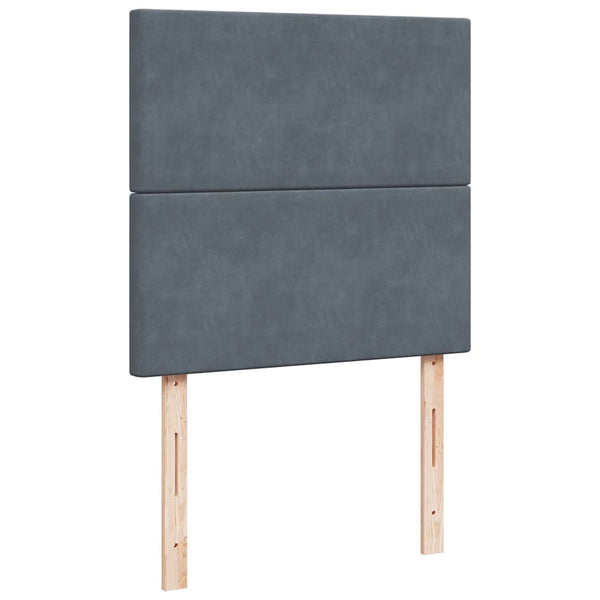 vidaXL Ottoman Bed with Mattresses Dark Gray 90x200 cm Velvet