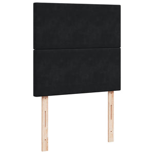 vidaXL Ottoman Bed with Mattresses Black 90x200 cm Velvet