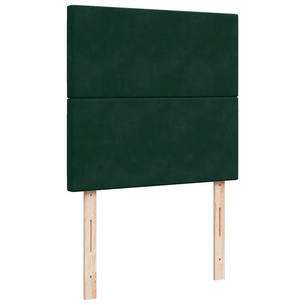 vidaXL Ottoman Bed with Mattresses Dark Green 90x200 cm Velvet