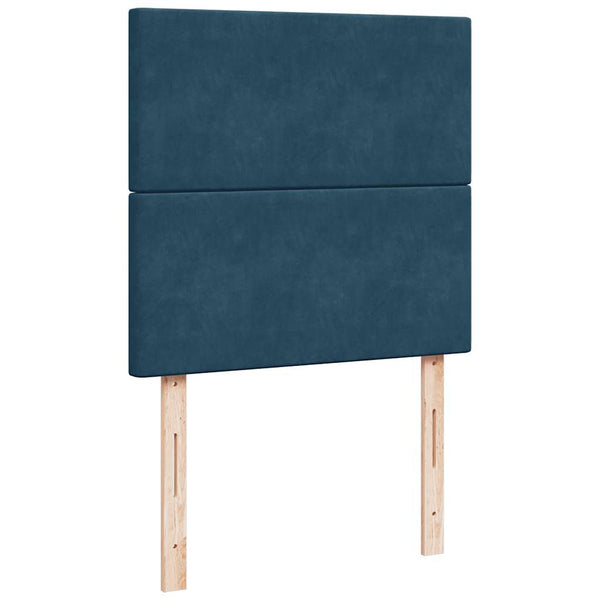 vidaXL Ottoman Bed with Mattresses Dark Blue 90x200 cm Velvet