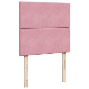 vidaXL Ottoman Bed with Mattresses Pink 90x200 cm Velvet