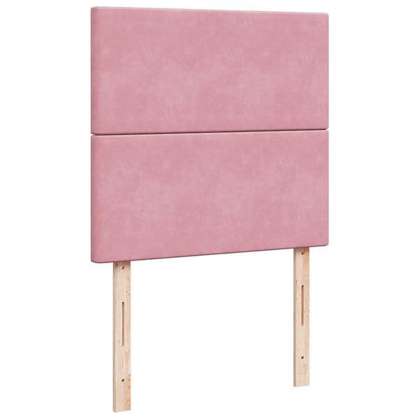 vidaXL Ottoman Bed with Mattresses Pink 90x200 cm Velvet