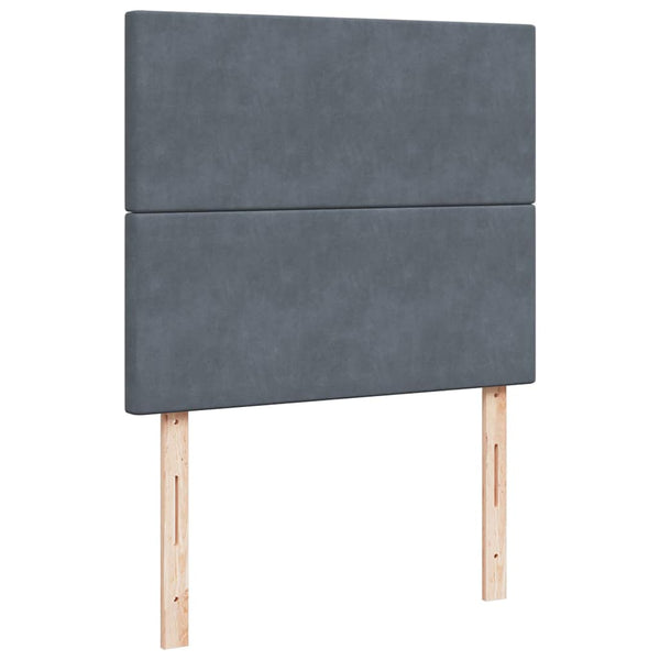 vidaXL Ottoman Bed with Mattresses Dark Grey 120x190 cm Velvet