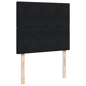 vidaXL Ottoman Bed with Mattresses Black 120x190 cm Velvet