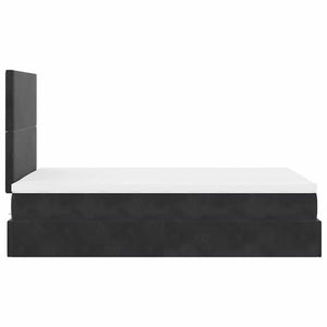 vidaXL Ottoman Bed with Mattresses Black 120x190 cm Velvet