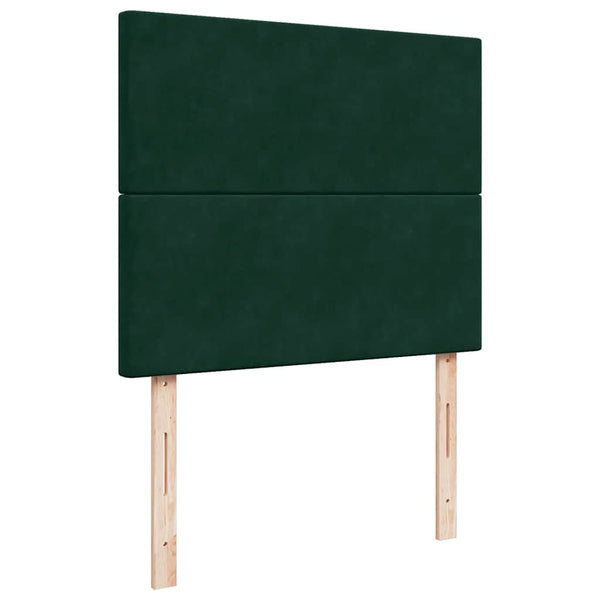 vidaXL Ottoman Bed with Mattresses Dark Green 120x190 cm Velvet