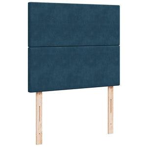 vidaXL Ottoman Bed with Mattresses Dark Blue 120x190 cm Velvet