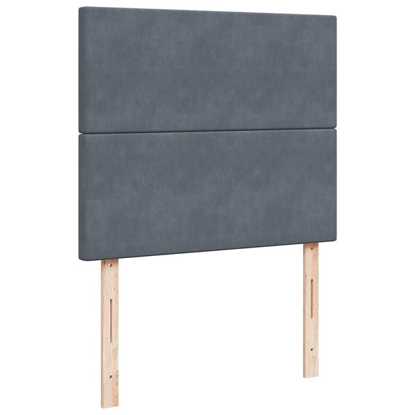 vidaXL Ottoman Bed with Mattresses Dark Gray 120x200 cm Velvet