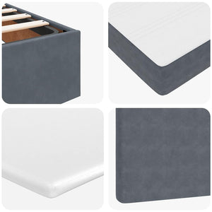 vidaXL Ottoman Bed with Mattresses Dark Gray 120x200 cm Velvet