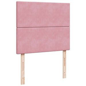 vidaXL Ottoman Bed with Mattresses Pink 120x200 cm Velvet
