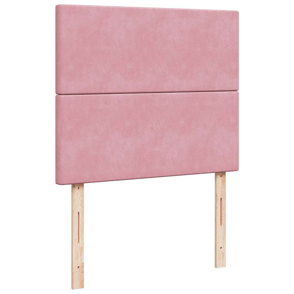 vidaXL Ottoman Bed with Mattresses Pink 120x200 cm Velvet