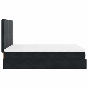 vidaXL Ottoman Bed with Mattresses Black 140x200 cm Velvet