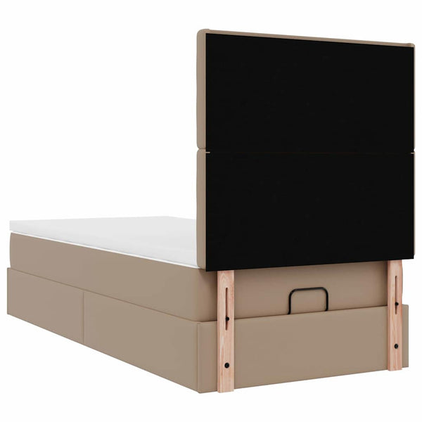 vidaXL Ottoman Bed with Mattress & LEDs 80x200 cm Faux Leather