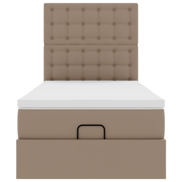 vidaXL Ottoman Bed with Mattress & LEDs 80x200 cm Faux Leather