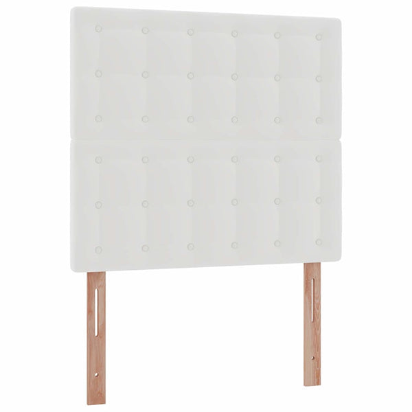 vidaXL Ottoman Bed with Mattress & LED White 90x190 cm Faux Leather