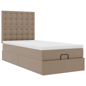 vidaXL Ottoman Bed with Mattress & LED 90x190 cm Faux Leather