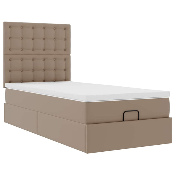 vidaXL Ottoman Bed with Mattress & LED 90x190 cm Faux Leather