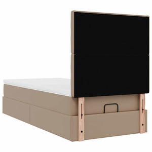 vidaXL Ottoman Bed with Mattress & LEDs 90x200 cm Faux Leather