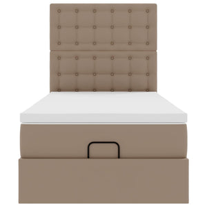 vidaXL Ottoman Bed with Mattress & LEDs 90x200 cm Faux Leather