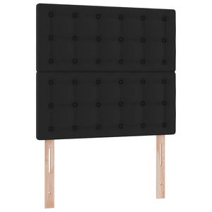 vidaXL Ottoman Bed with Mattress & LEDs Black 100x200 cm Faux Leather