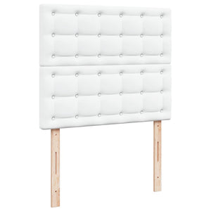vidaXL Ottoman Bed with Mattress & LEDs White 120x190 cm Faux Leather