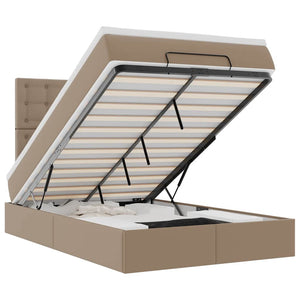 vidaXL Ottoman Bed with Mattress & LEDs 120x190cm Faux Leather