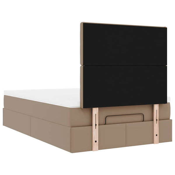 vidaXL Ottoman Bed with Mattress & LEDs 120x190cm Faux Leather