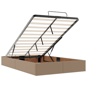 vidaXL Ottoman Bed with Mattress & LEDs 120x190cm Faux Leather
