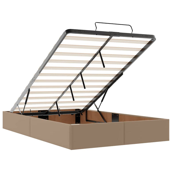 vidaXL Ottoman Bed with Mattress & LEDs 120x190cm Faux Leather