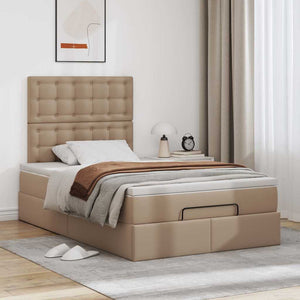 vidaXL Ottoman Bed with Mattress & LEDs 120x190cm Faux Leather