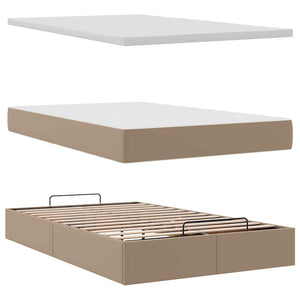 vidaXL Ottoman Bed with Mattress & LEDs 120x190cm Faux Leather