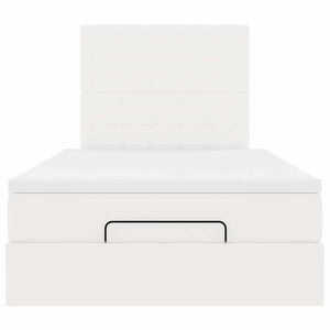 vidaXL Ottoman Bed with Mattress & LED White 120x200 cm Faux Leather