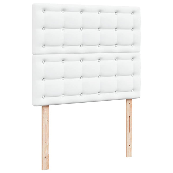 vidaXL Ottoman Bed with Mattress & LED White 120x200 cm Faux Leather