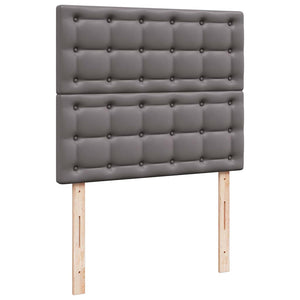 vidaXL Ottoman Bed with Mattress & LEDs Grey 120x200 cm Faux Leather
