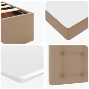 vidaXL Ottoman Bed with Mattress & LEDs 120x200cm Faux Leather