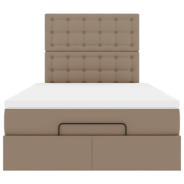 vidaXL Ottoman Bed with Mattress & LEDs 120x200cm Faux Leather