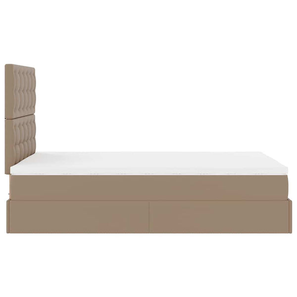 vidaXL Ottoman Bed with Mattress & LEDs 120x200cm Faux Leather