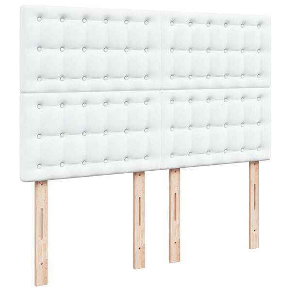 vidaXL Ottoman Bed with Mattress & LED White 140x200 cm Faux Leather