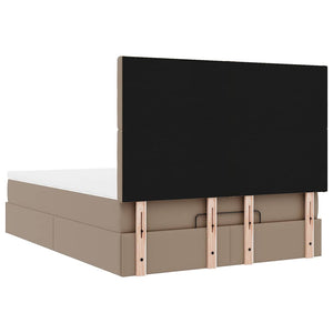 vidaXL Ottoman Bed with Mattress & LED 140x200cm Faux Leather