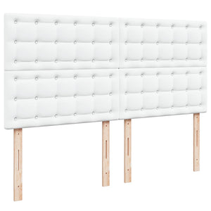 vidaXL Ottoman Bed with Mattress & LED Lights White 160x200 cm Faux Leather