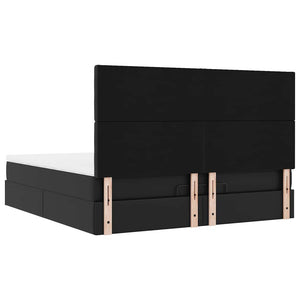 Ottoman Bett mit Matratze & LEDs 180x200 cm