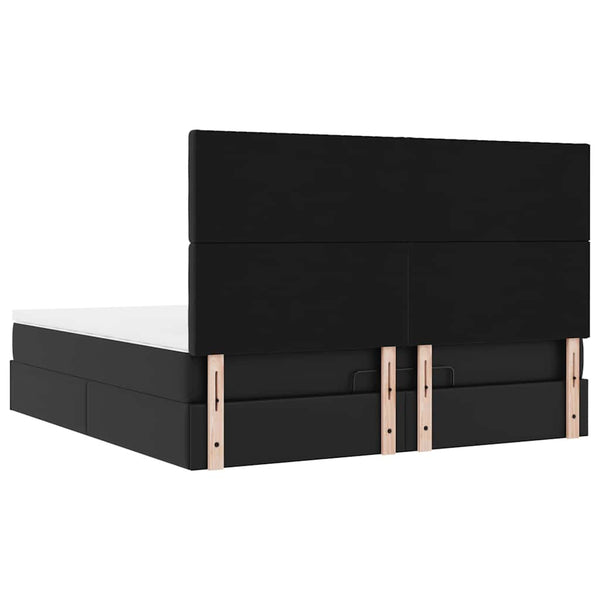 Ottoman Bett mit Matratze & LEDs 180x200 cm