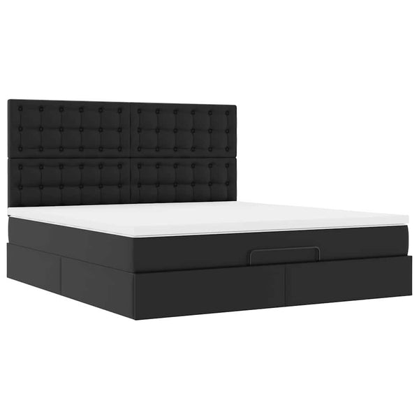 Ottoman Bett mit Matratze & LEDs 180x200 cm