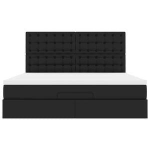 Ottoman Bett mit Matratze & LEDs 180x200 cm