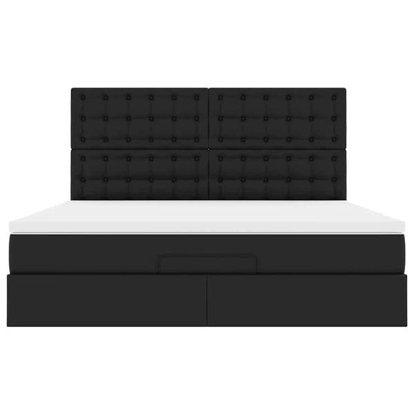 Ottoman Bett mit Matratze & LEDs 180x200 cm