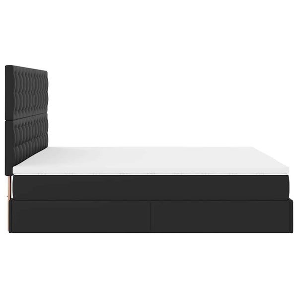 Ottoman Bett mit Matratze & LEDs 180x200 cm