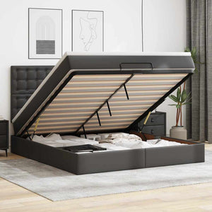 Ottoman Bett mit Matratze & LEDs 180x200 cm